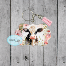 Load image into Gallery viewer, Watercolor Cow - Pink Floral