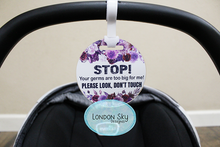 Load image into Gallery viewer, Germ Tag - Mauve & Purple Floral