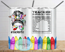 Load image into Gallery viewer, Nutrition Facts | Teacher - 2 options